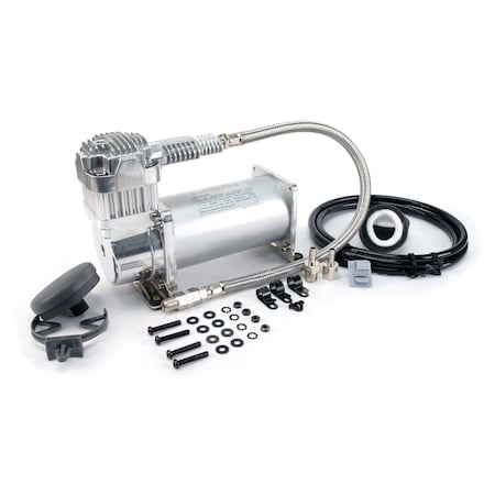Viair Silver Compressor Kit, 12V, 33Prcnt Duty, S, Free Air CFM at 90 PSI - Air Compressor: 1.00 40040