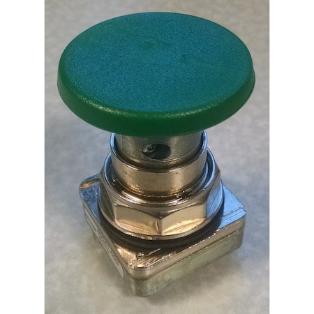Rees Push Buttons Mushroom Plunger, Green, 30mm 40041003