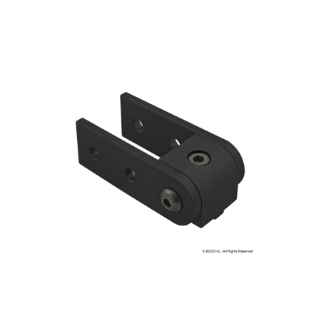 80/20 Black 10 S Right Angle 0 Degree Hinge 4004-BLACK