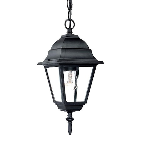 Acclaim Lighting Hanging Light, Matte Black, 1-Light, Height: 12-1/2" 4006BK