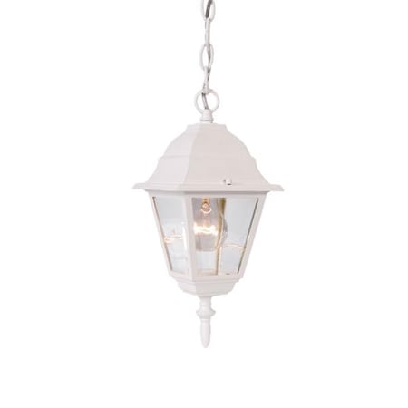 Acclaim Lighting Hanging Light, 1-Light, Textured White, Height: 12-1/2" 4006TW