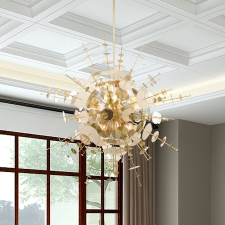 Livex Lighting Circulo 12 Light Satin Brass Grand Foyer 40079-12