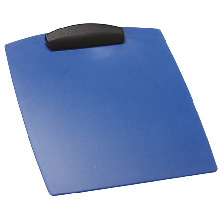 Storex Hard Poly Clipboard, Letter, Blue, PK12 40116B12C