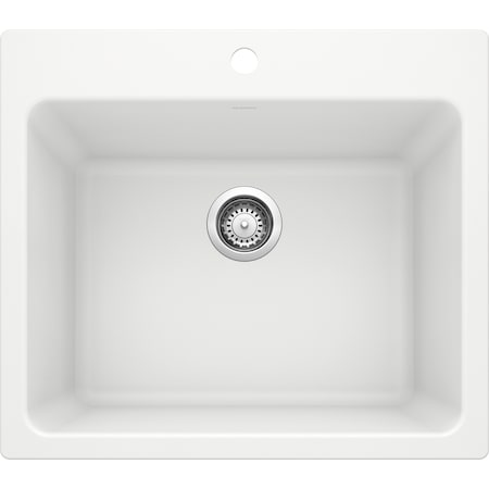 Blanco Laundry Sink, Single Bowl, 25", White 401927