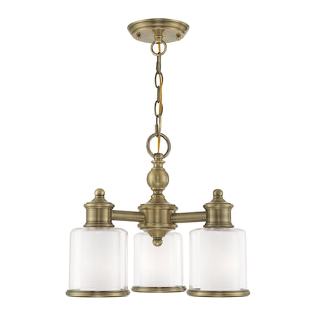 Livex Lighting Middlebush 3 Light Antique Brass Convert 40203-01