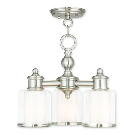 Livex Lighting Middlebush 3 Light Brushed Nickel Conver 40203-91