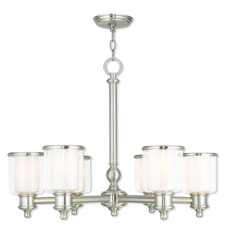 Livex Lighting Middlebush 6 Light Brushed Nickel Chandelier 40206-91