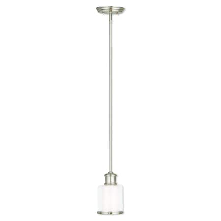Livex Lighting Middlebush 1 Light Brushed Nickel Mini Pendant 40210-91