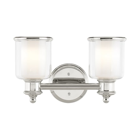 Livex Lighting Middlebush 2 Light Polished Nickel Bath 40212-35