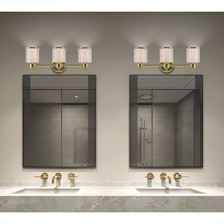 Livex Lighting Middlebush 3 Light Polished Brass Bath Vanity 40213-02
