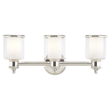 Livex Lighting Middlebush 3 Light Polished Nickel Bath Vanity 40213-35