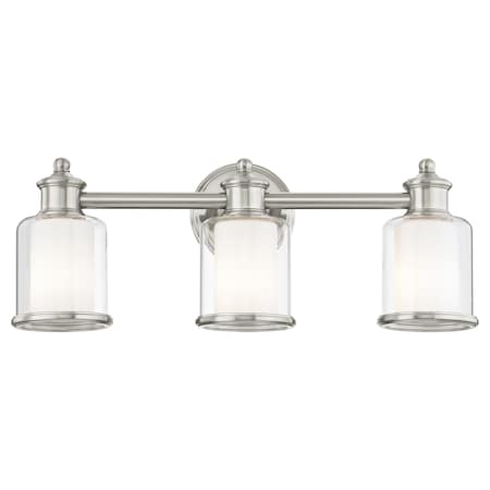 Livex Lighting Middlebush 3 Light Brushed Nickel Bath Vanity 40213-91