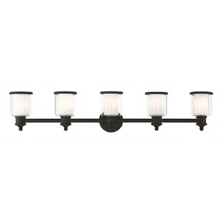 Livex Lighting Black Vanity Sconce, 5 Light 40215-04