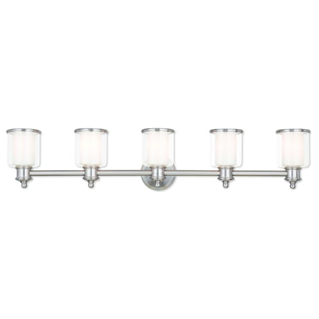 Livex Lighting Middlebush 5 Light Brushed Nickel Bath Vanity 40215-91