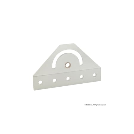 80/20 PivotBracket, Aluminum, Silver, 3in, 13/64in 4024