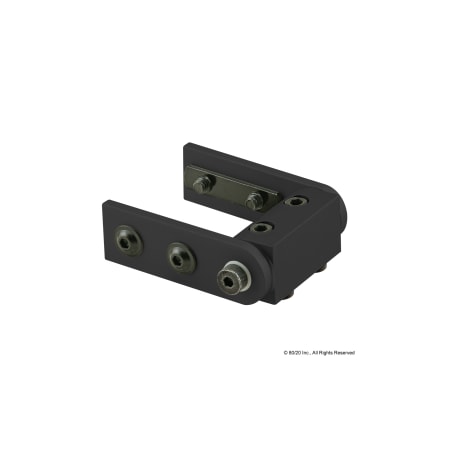 80/20 Black 10 S Right Angle 2" Living Hinge 4030-BLACK