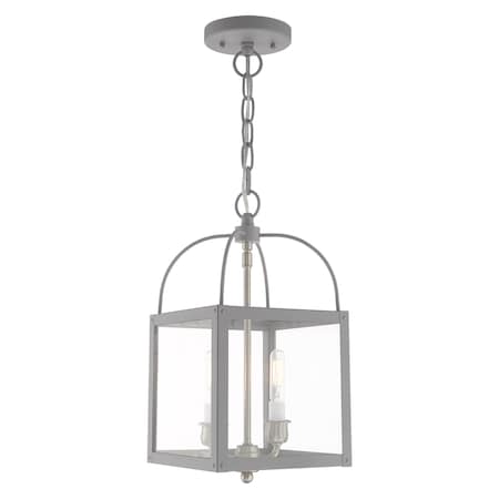 Livex Lighting Milford 2 Light Nordic Gray Convertible Mini Pendant/Ceiling Mount 4041-80