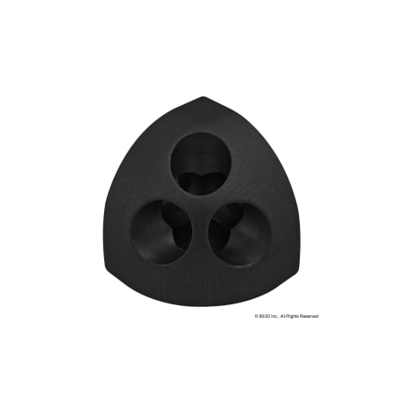 80/20 TriangularCrnrConnector, Alum, Blk, 1in, 1in 4041-BLACK