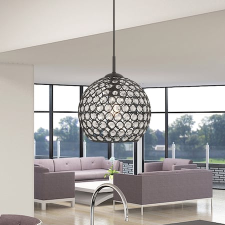 Livex Lighting Cassandra 1 Light Black Mini Pendant 40440-04