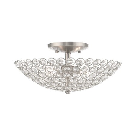 Livex Lighting Cassandra 2 Light Brushed Nickel Ceiling 40443-91