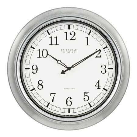La Crosse Technology In/Out Glvnzd Atmc Analog Wall Clock, 18" 404-1246-INT