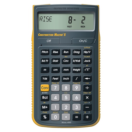 Calculated Industries Construction Calculator, 5 5/8 Lx3 In W 4050