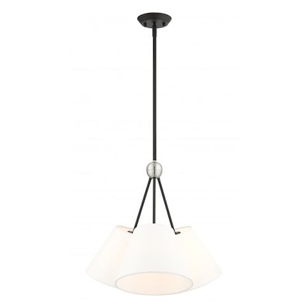 Livex Lighting Black Chandelier, 3 Light 40563-04