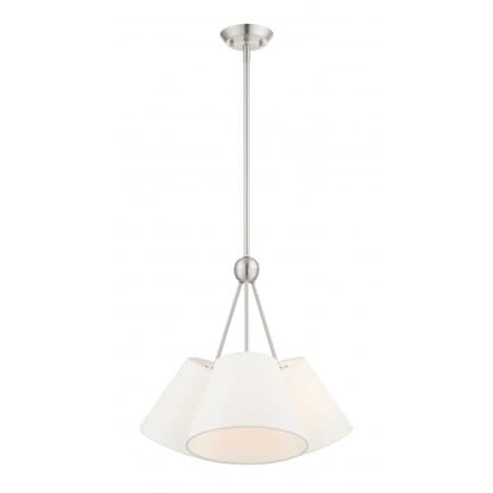 Livex Lighting Brushed Nickel Chandelier, 3 Light 40563-91