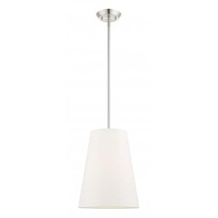 Livex Lighting Brushed Nickel Pendant, 1 Light 40567-91