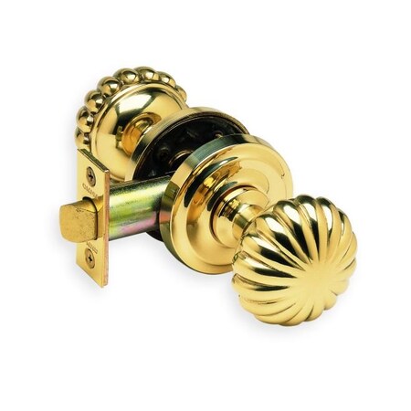 Omnia Knob Passage 2-3/8" Backset, T Strike, 1-3/8" Door Bright Brass 405 405/60.PA1