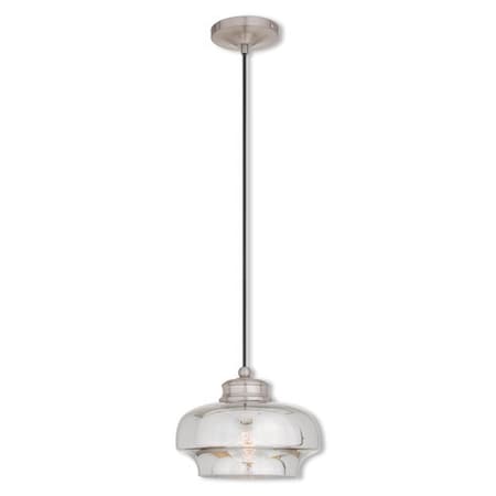 Livex Lighting Art Glass Mini Pendants 1 Light Brushed Nickel Mini Pendant 40607-91