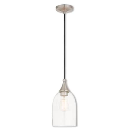 Livex Lighting Art Glass Mini Pendants 1 Light Brushed 40608-91