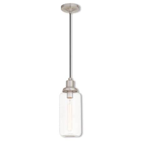 Livex Lighting Art Glass Mini Pendants 1 Light Brushed Nickel Mini Pendant 40614-91