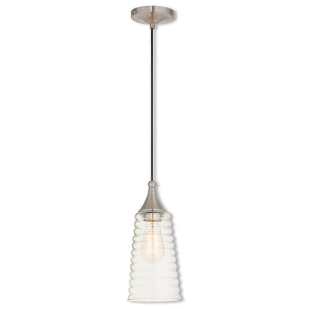 Livex Lighting Art Glass Mini Pendants 1 Light Brushed 40637-91