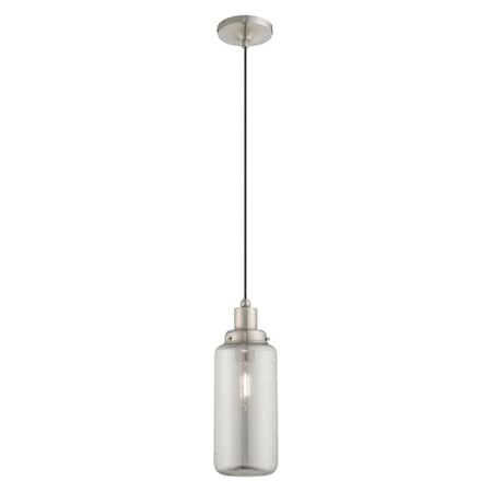 Livex Lighting Art Glass Mini Pendants 1 Light Brushed Nickel Mini Pendant 40640-91