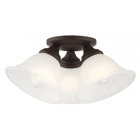 Livex Lighting Bronze Flush Mount, 3 Light 40727-07