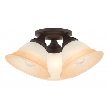 Livex Lighting Bronze Flush Mount, 3 Light 40729-07