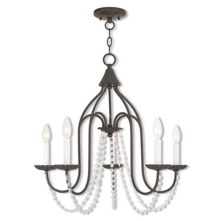 Livex Lighting Alessia 5 Light English Bronze Chandelier 40795-92