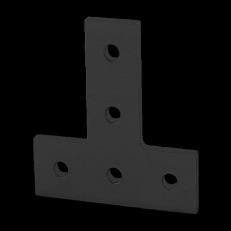 80/20 Black 10 S 5 Hole "T" Joining Plate 4080-BLACK