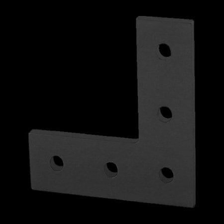 80/20 Black 10 S 5 Hole "L" Joining Plate 4081-BLACK