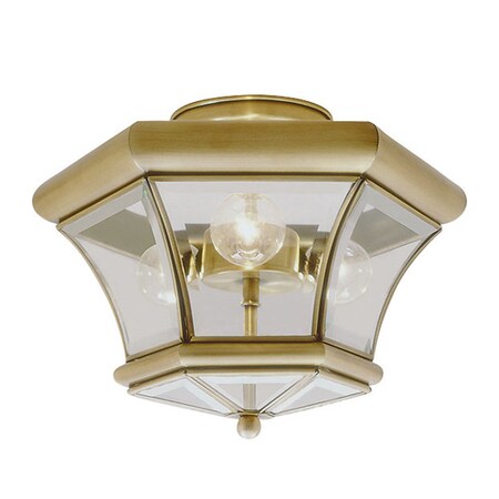 Livex Lighting Monterey 3 Light Antique Brass Ceiling M 4083-01