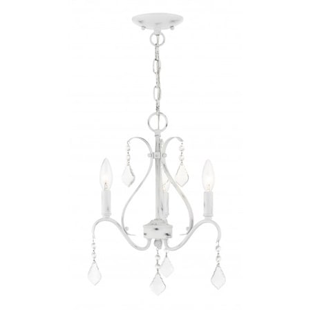 Livex Lighting Antique White with Clear Crystals Chande 40843-60