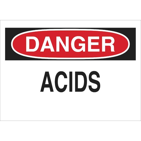 Brady Danger Sign, 7 in H, 10 in W, Rectangle, English, 40862 40862