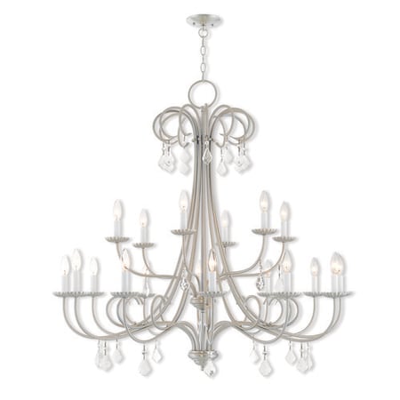Livex Lighting Daphne 18 Light Brushed Nickel Foyer Chandelier 40870-91