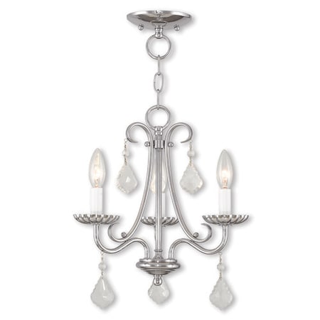 Livex Lighting Daphne 3 Light Polished Chrome Mini Chandelier 40873-05