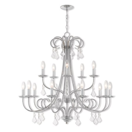 Livex Lighting Daphne 15 Light Polished Chrome Foyer Chandelier 40879-05
