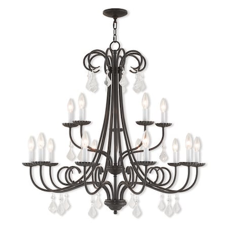Livex Lighting Daphne 15 Light English Bronze Foyer Chandelier 40879-92