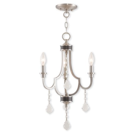 Livex Lighting Glendale 3 Light Brushed Nickel Mini Cha 40883-91