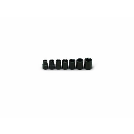 Wright Tool 1/2" Drive Standard Impact Socket, SAE, 7 pcs 408