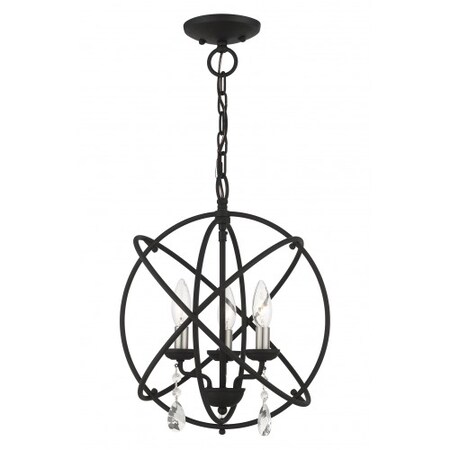 Livex Lighting Black Convertible Chandelier / Semi Flus 40904-04